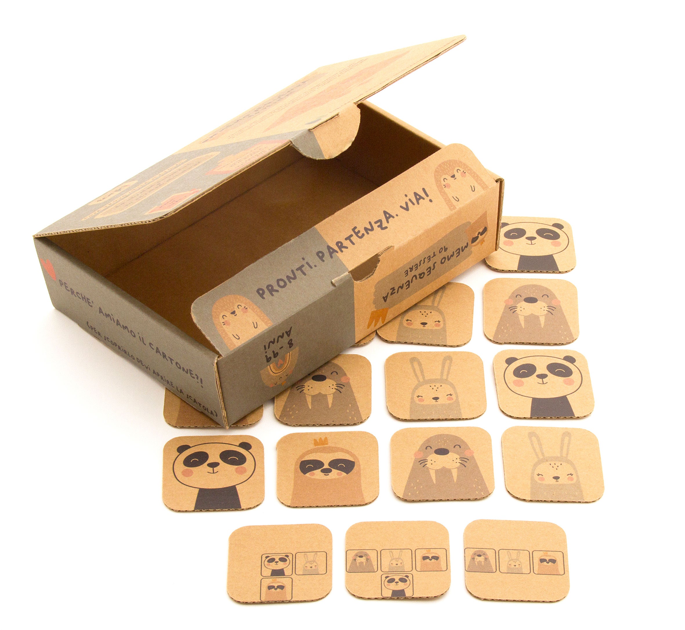 <transcy>Memo Animal Sequences - Cardboard Tiles</transcy>